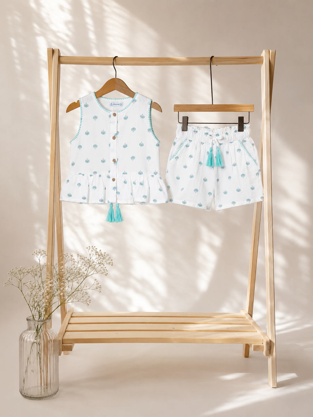 Conjunto Short y Blusa Palmeras