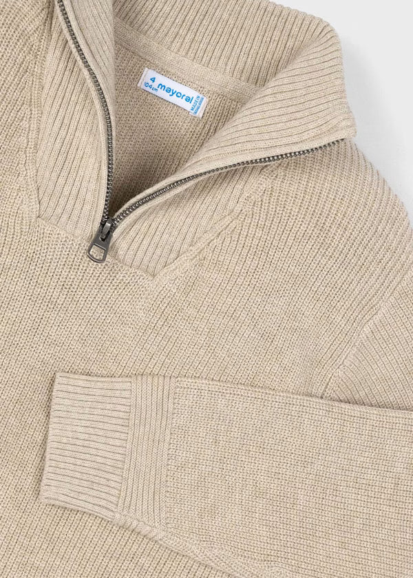 Suéter Beige Cierre