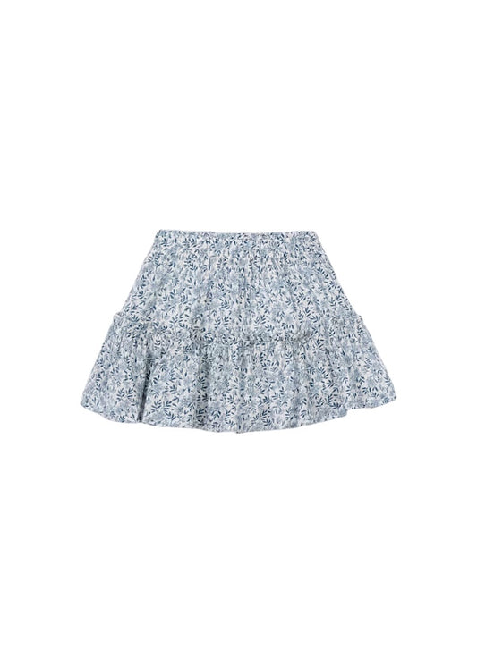 Falda Flores azul