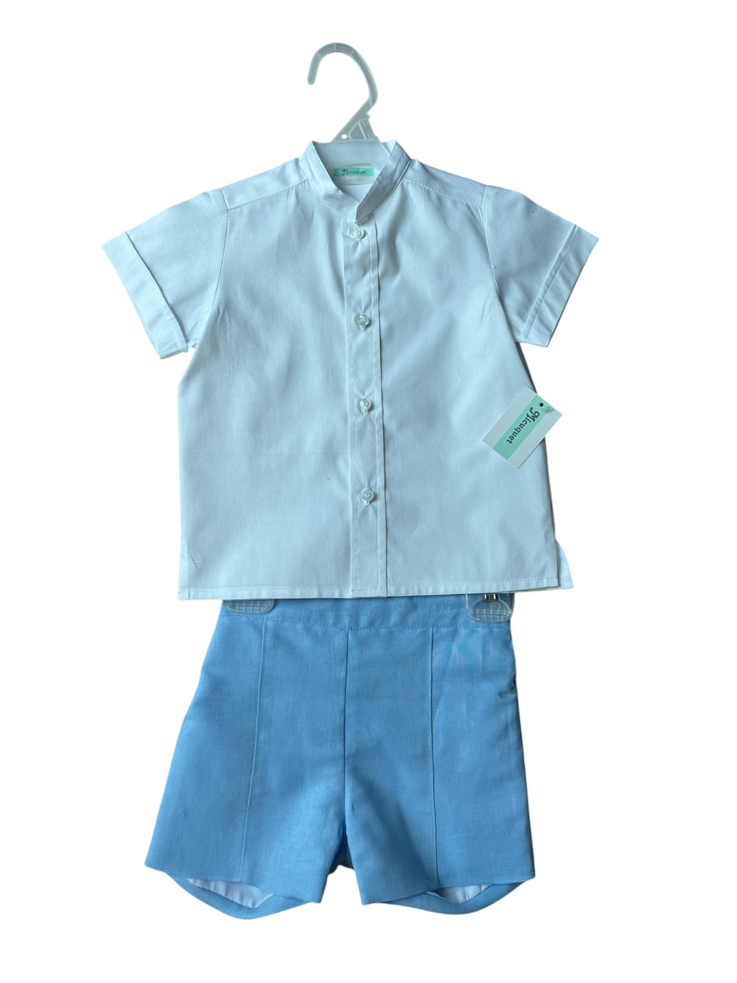 Conjunto Bermuda Azul y Camisa