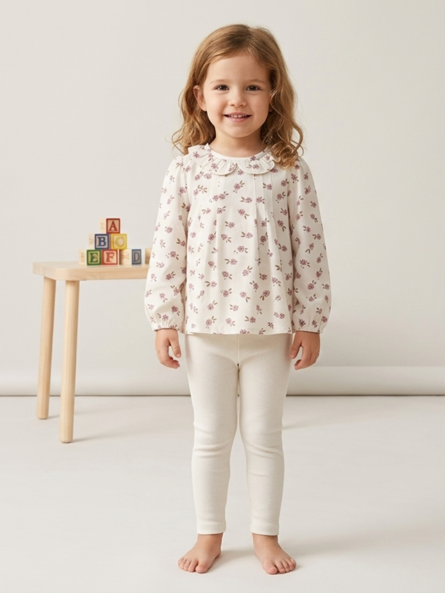 Blusa floral cuello