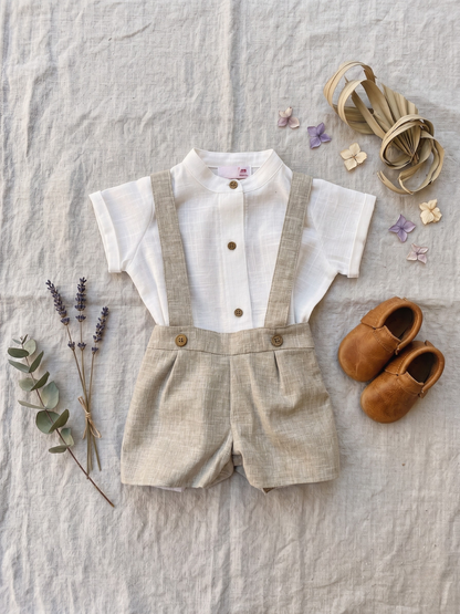 Conjunto Overol Beige