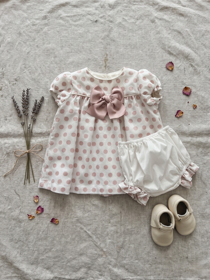 Vestido lunares rosa