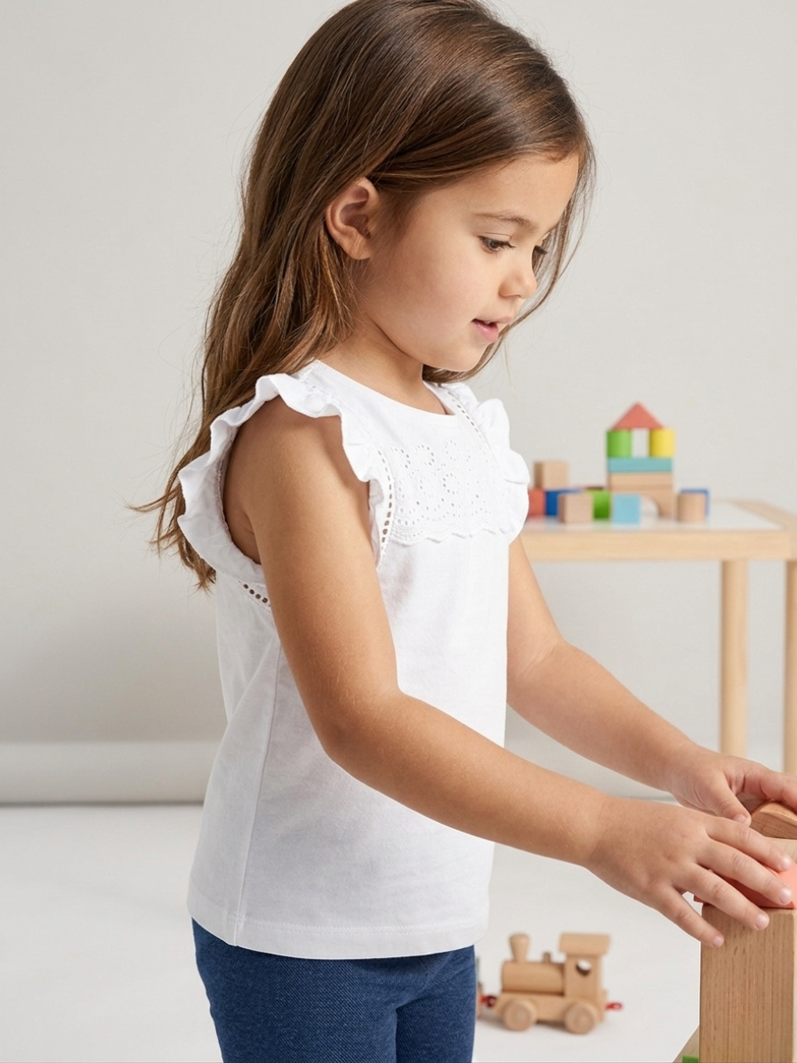 Blusa blanca con bordado