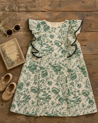 Vestido Flores Verde