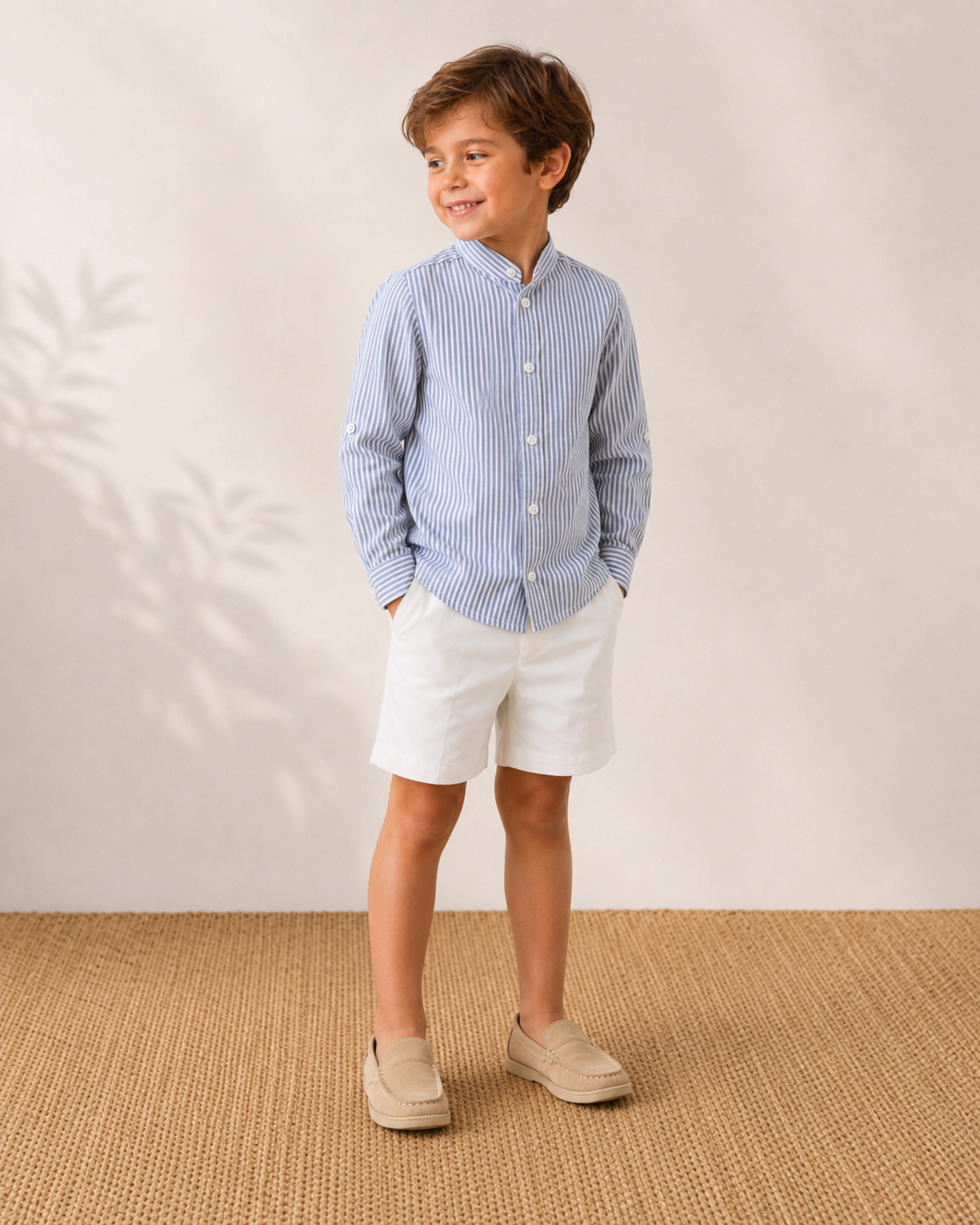 Conjunto Camisa Rayas Azules