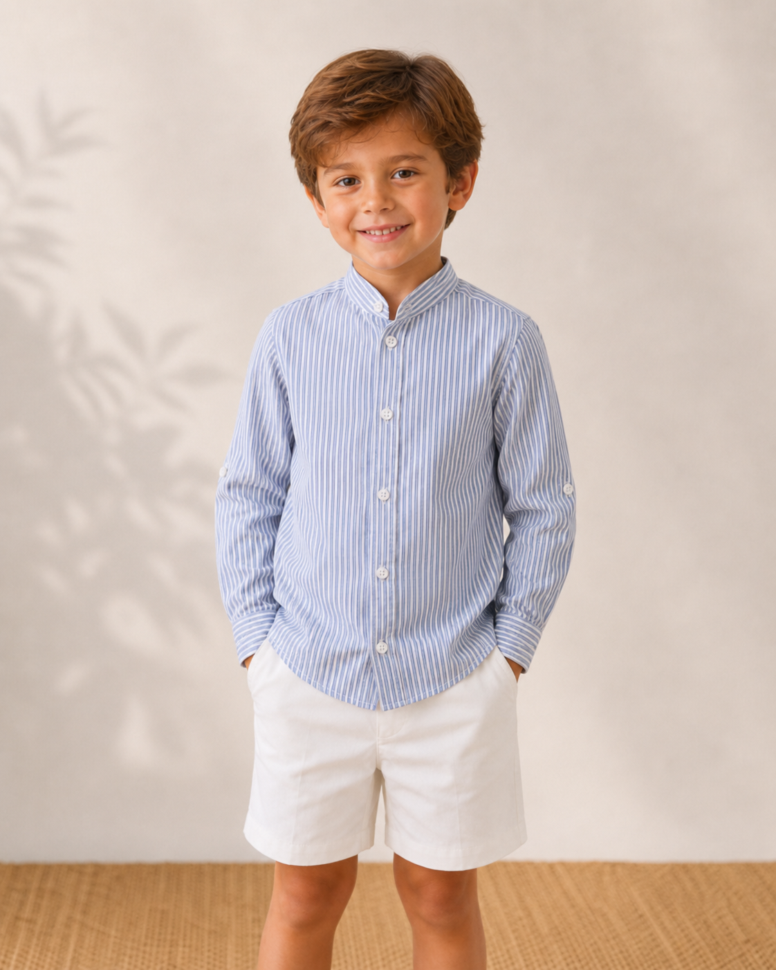 Conjunto Camisa Rayas Azules