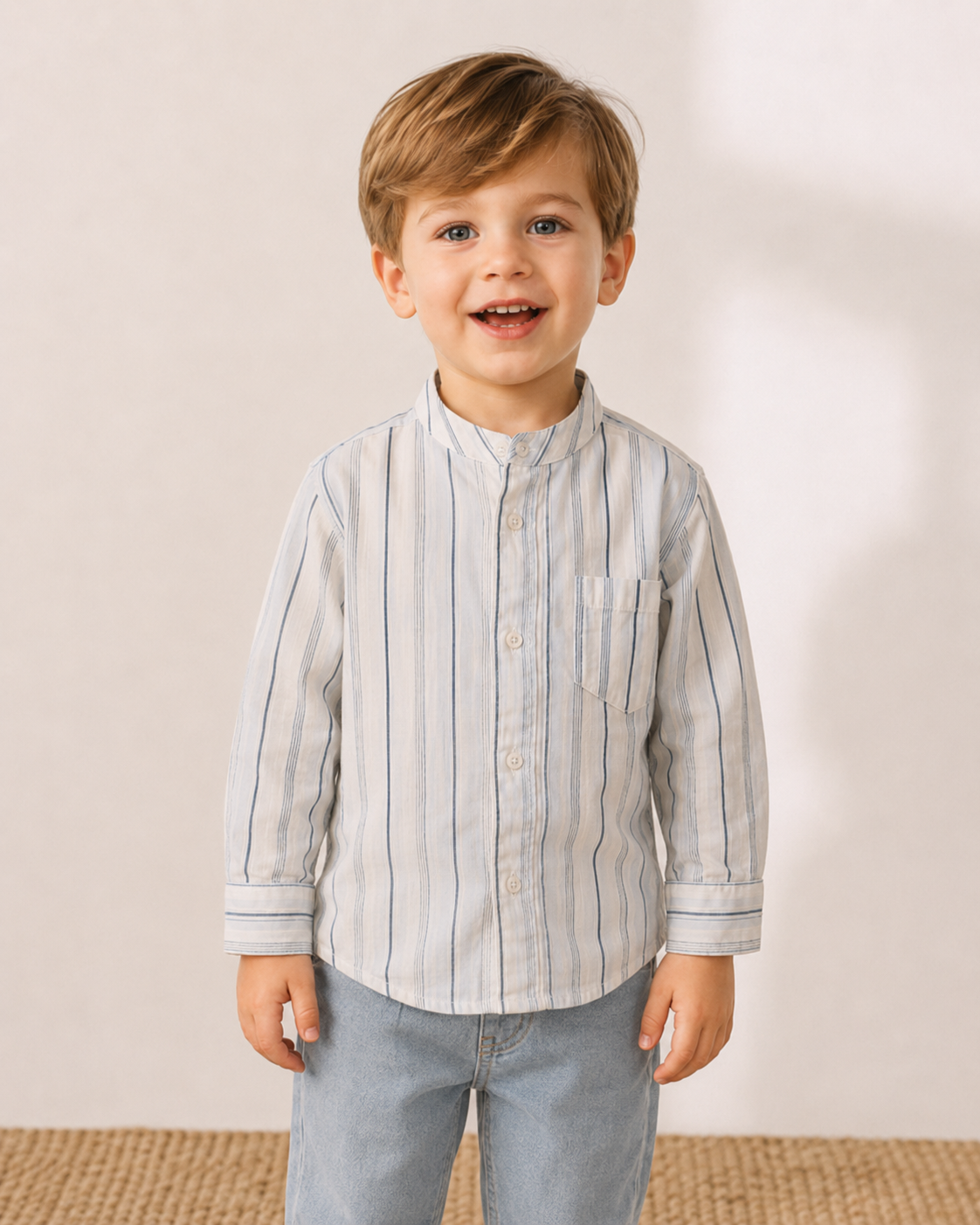 Camisa de botones a rayas
