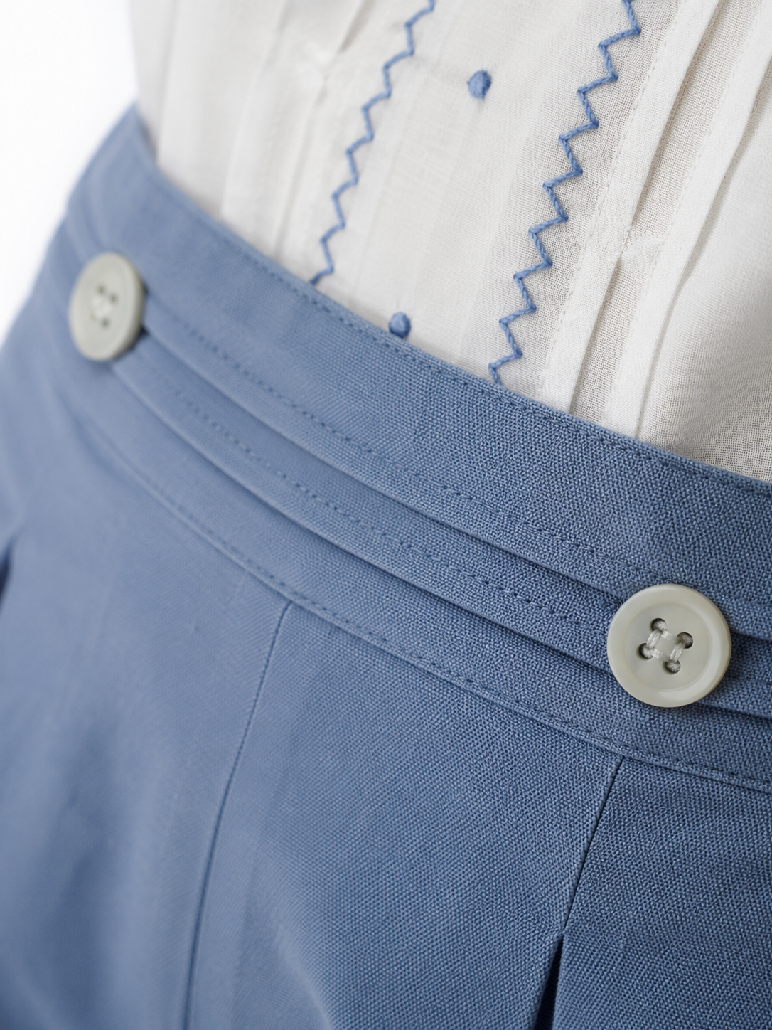 Conjunto Pañalero y Camisa Azul