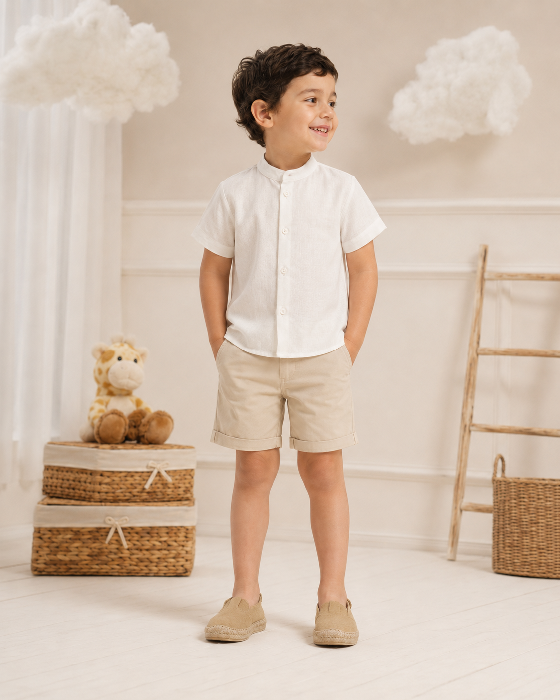 Camisa blanca manga corta