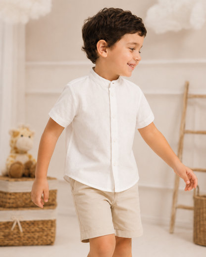 Camisa blanca manga corta