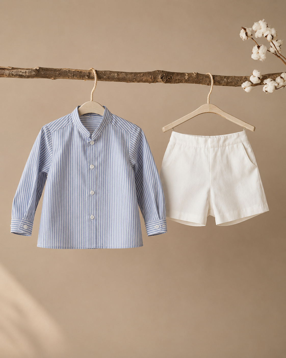 Conjunto Camisa Rayas Azules