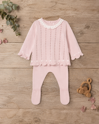 Conjunto Tejido Rosa