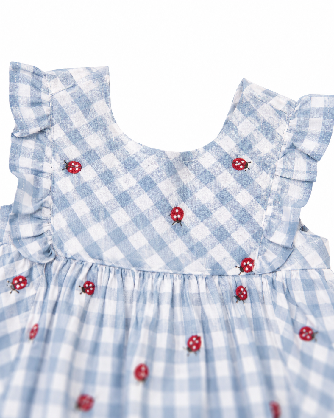 Vestido Vichy Azul con Fresas