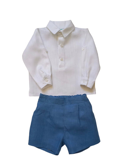 Conjunto Lino Azul rey