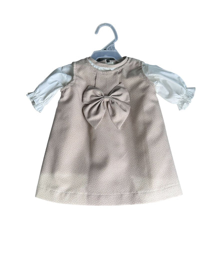 Jumper Puntos Beige con Camisa