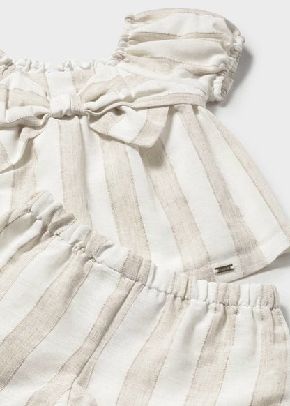 Conjunto Rayas Beige