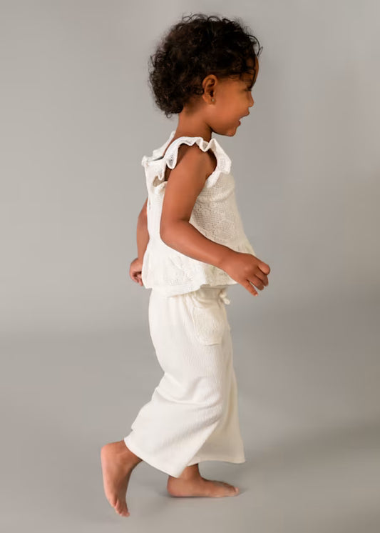 Conjunto Pantalón y Blusa Nata
