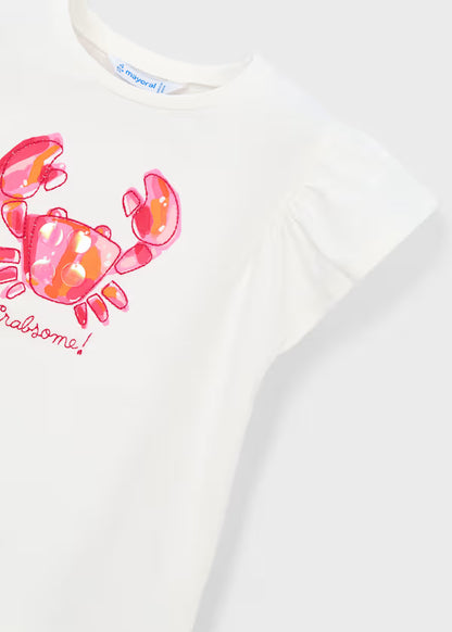 Playera Blanca Cangrejo