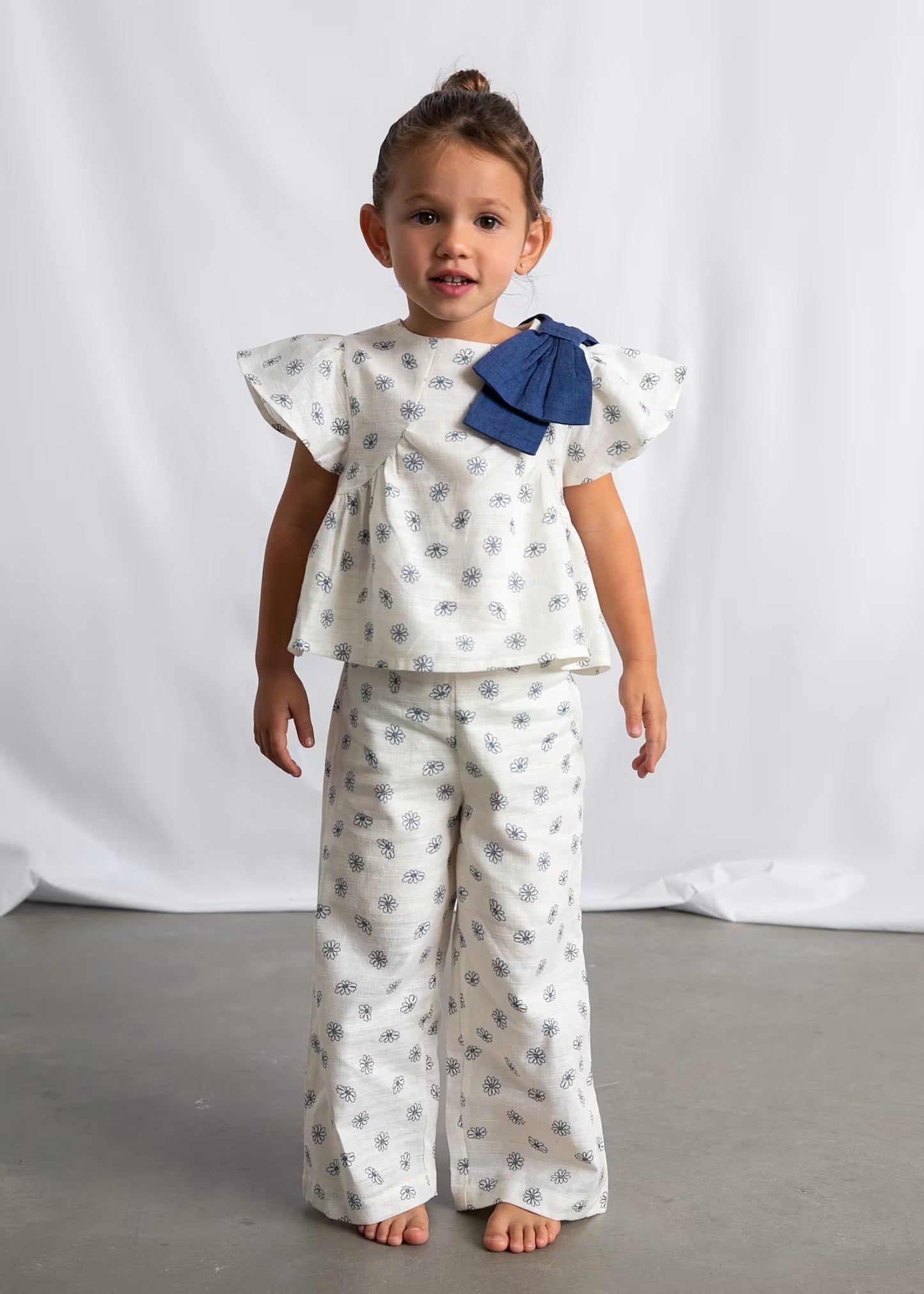 Conjunto flores azules