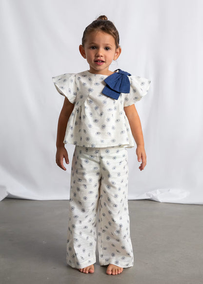 Conjunto flores azules