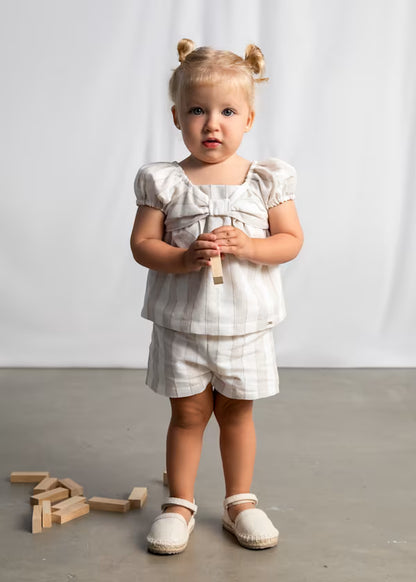 Conjunto Rayas Beige