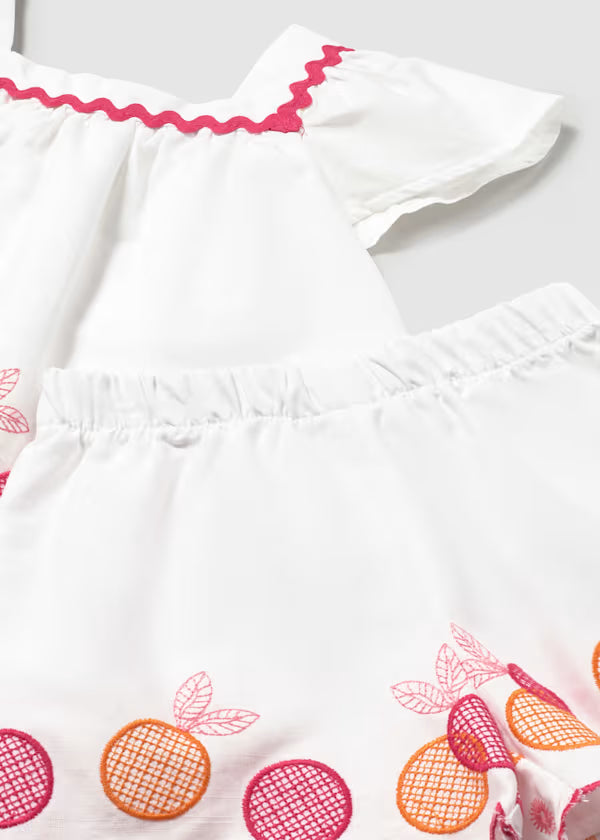 Conjunto Short y Blusa Naranjas