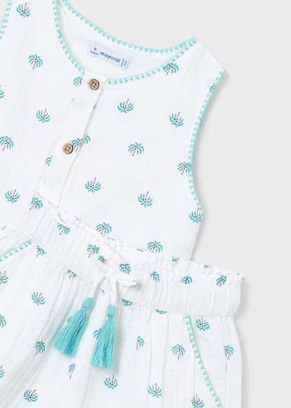 Conjunto Short y Blusa Palmeras