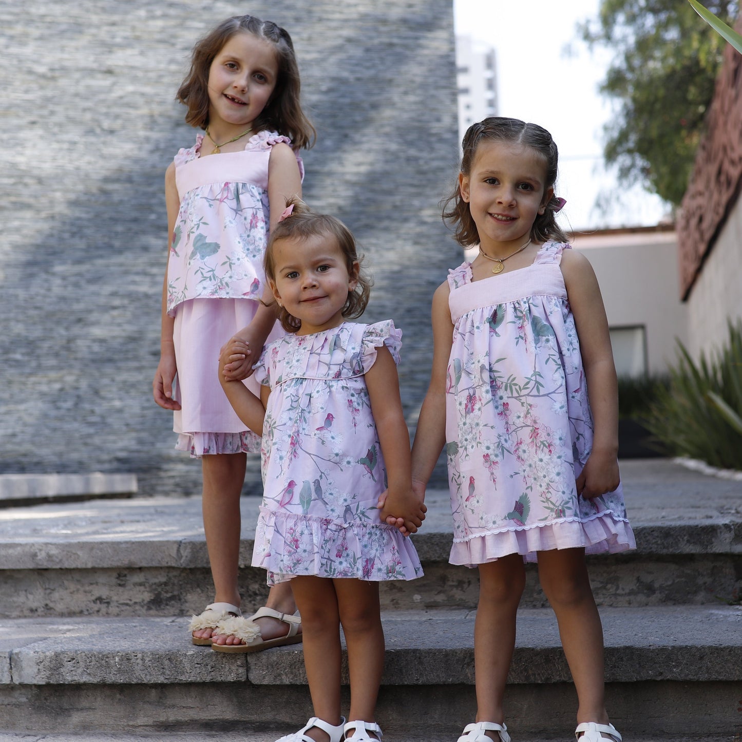 Vestido rosa con flores