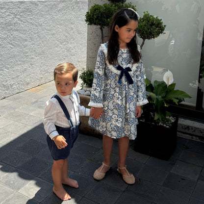 Conjunto Camisa Con Bermuda Azul