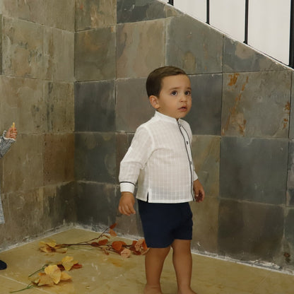 Conjunto Camisa Con Bermuda Azul