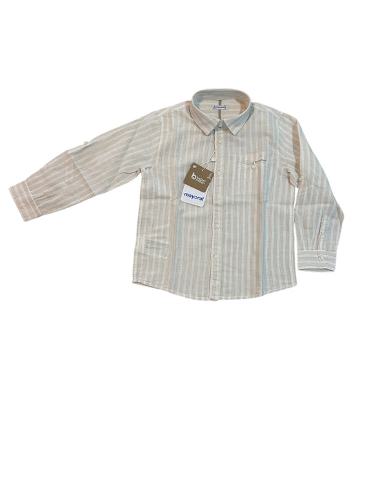 Camisa lino rayas