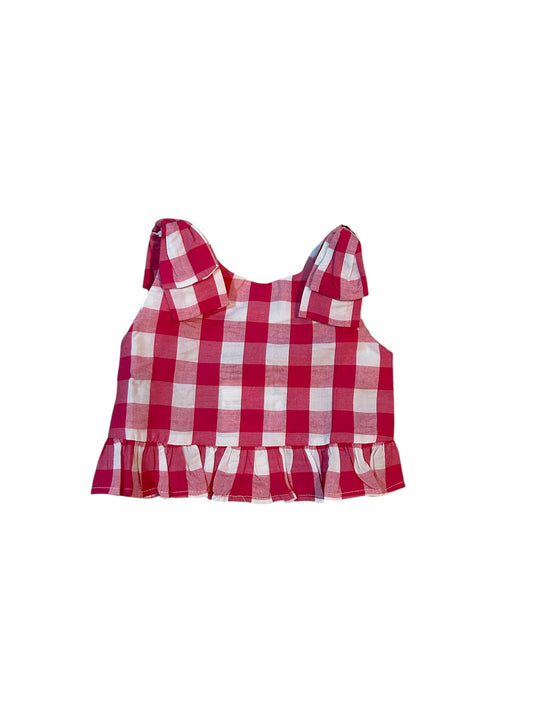 Blusa Cuadros Rosas Blancos