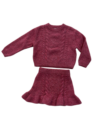 Conjunto Falda y Suéter Cereza