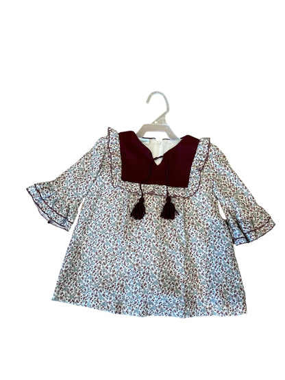 Vestido florecitas con borlas
