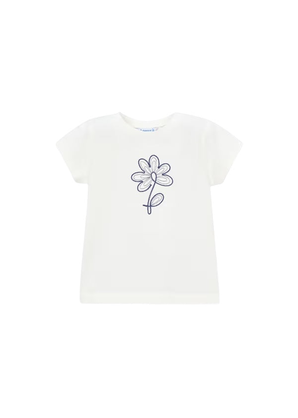 Playera Blanca Flor