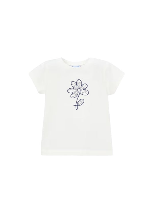 Playera Blanca Flor