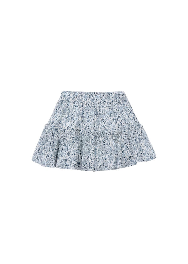 Falda Flores azul