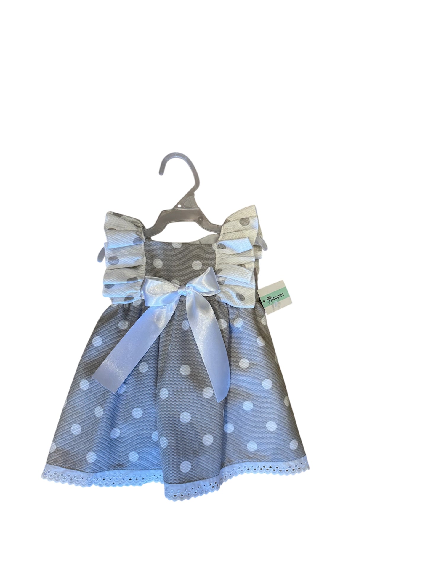 Vestido Gris Lunares