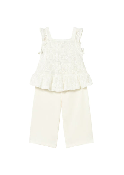 Conjunto Pantalón y Blusa Nata