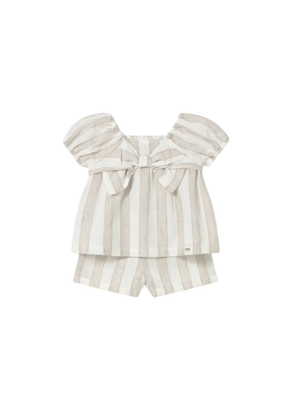 Conjunto Rayas Beige