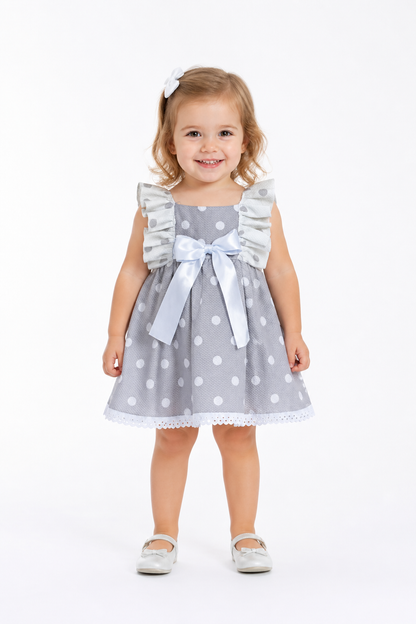 Vestido Gris Lunares