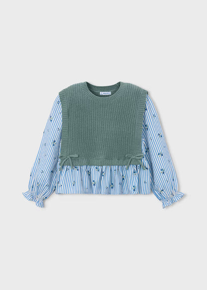 Blusa con chaleco integrado
