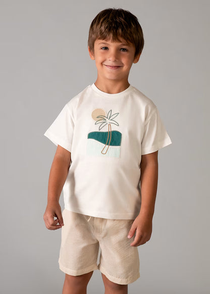 Conjunto Bermuda Rayas Azules Playa