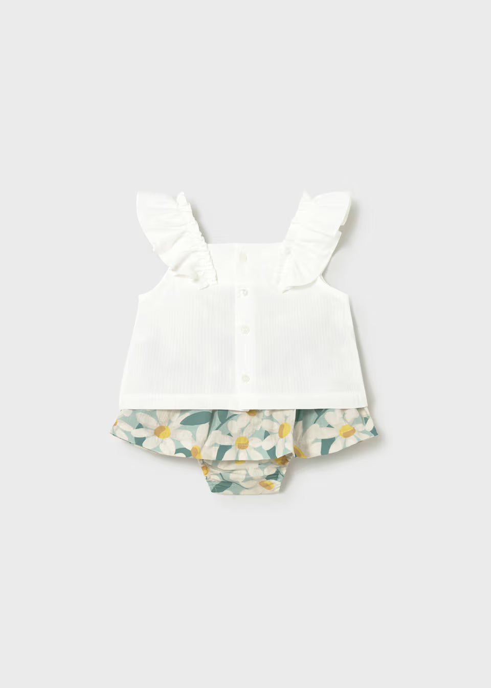 Conjunto Short y Blusa Flores Verde