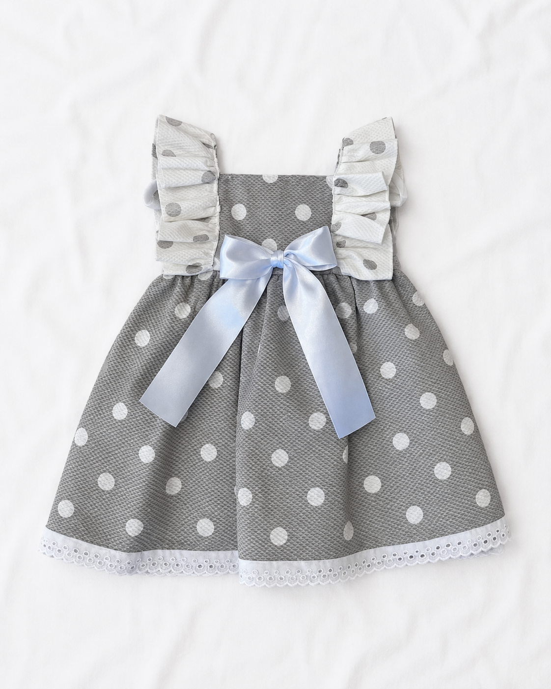 Vestido Gris Lunares