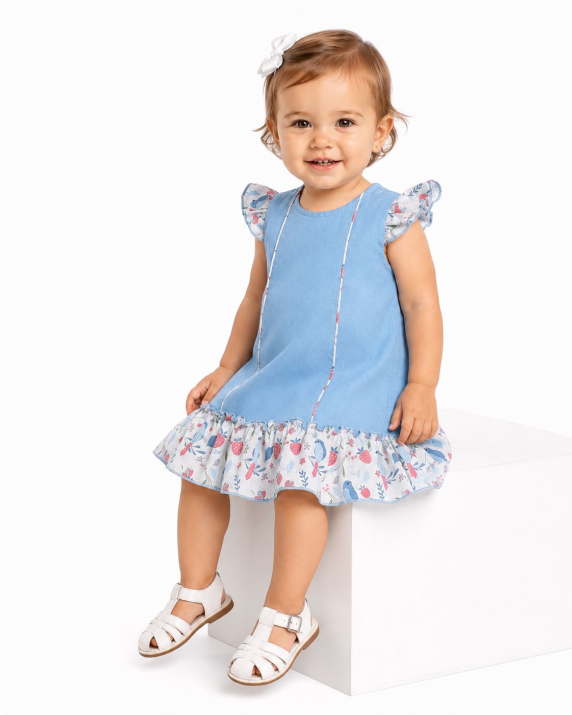 Vestido Azul Pájaros