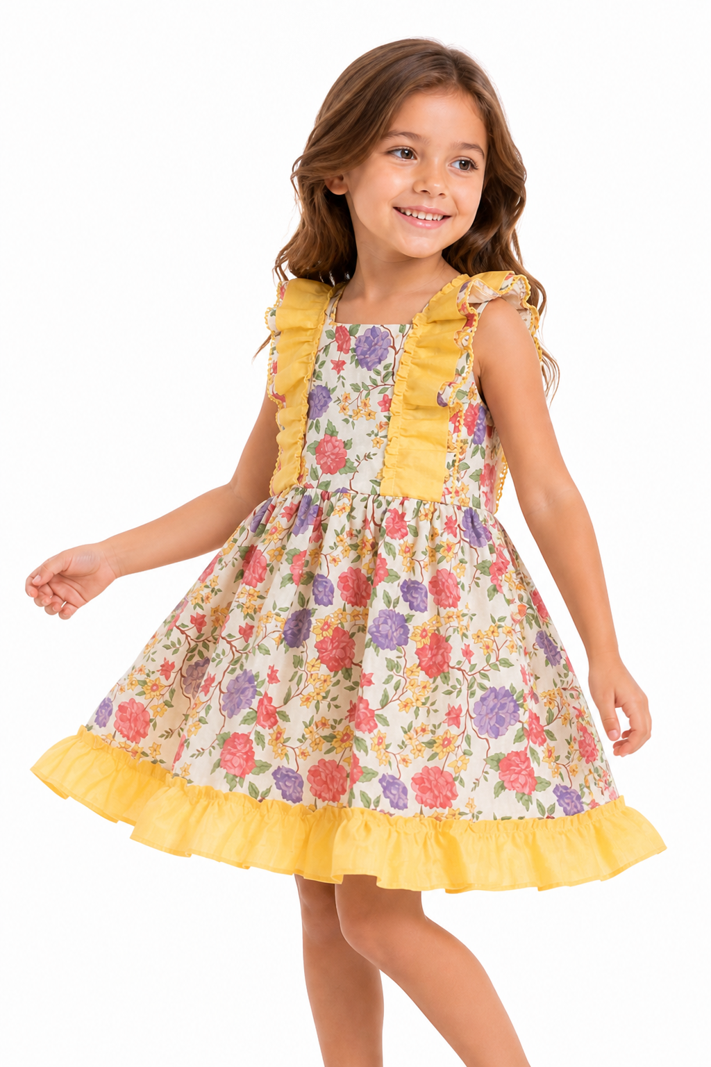 Vestido Flores Amarillo