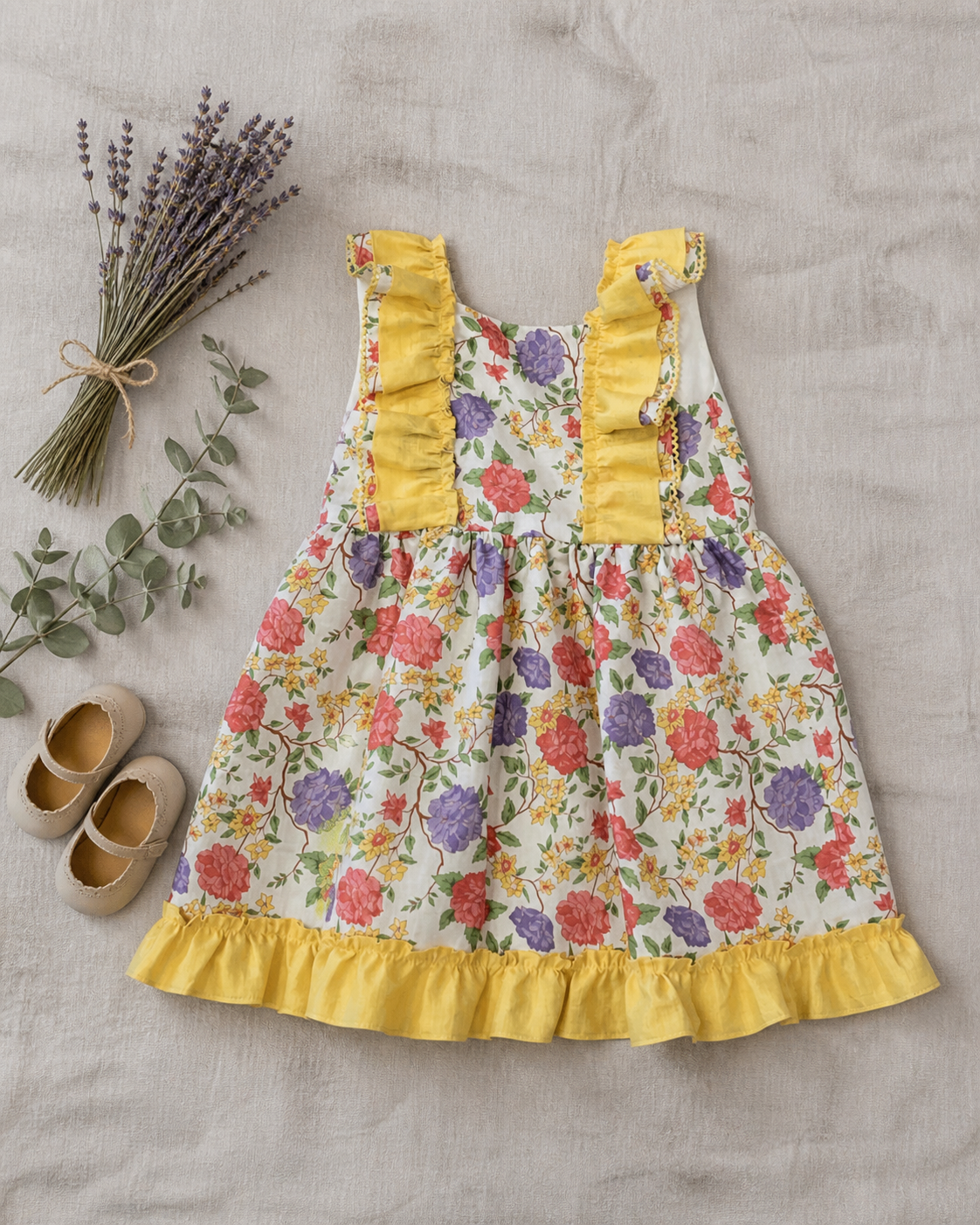 Vestido Flores Amarillo