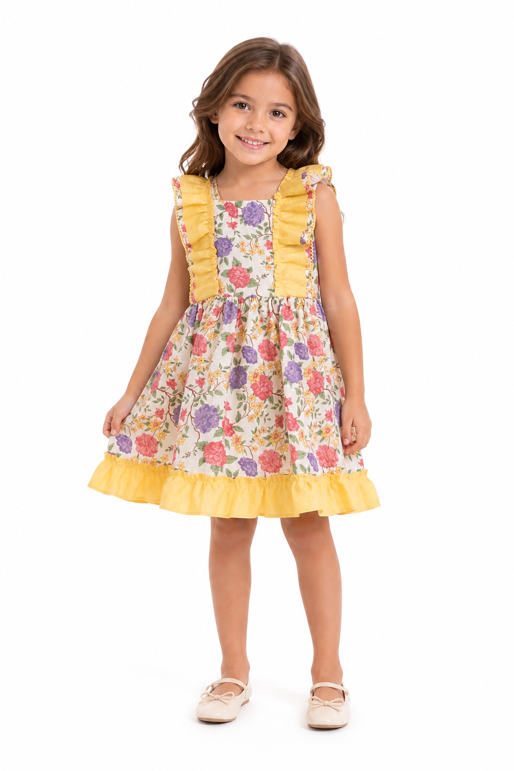 Vestido Flores Amarillo